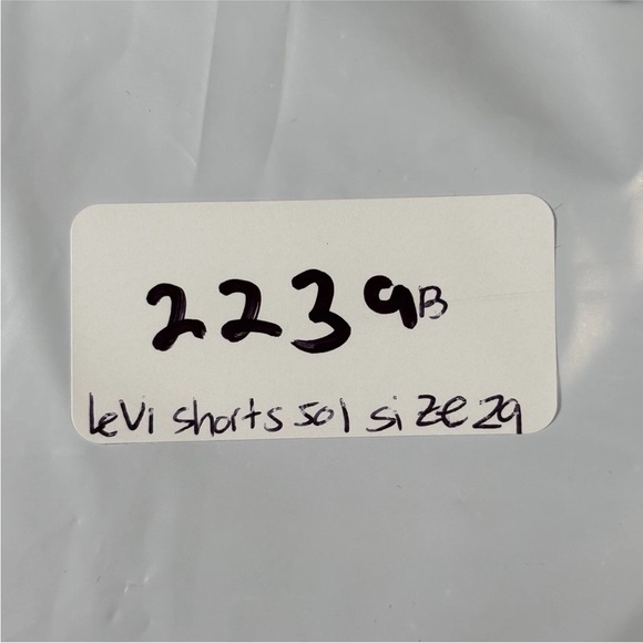 Levi’s 501 Denim Jean Shorts Women's Size 29 Blue Button Fly Cut Off Distressed - Picture 14 of 14